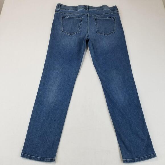 Apt. 9 Jeans Womens 16 Blue Tummy Control Straight Leg Stretch Medium Wash Denim - Picture 2 of 11